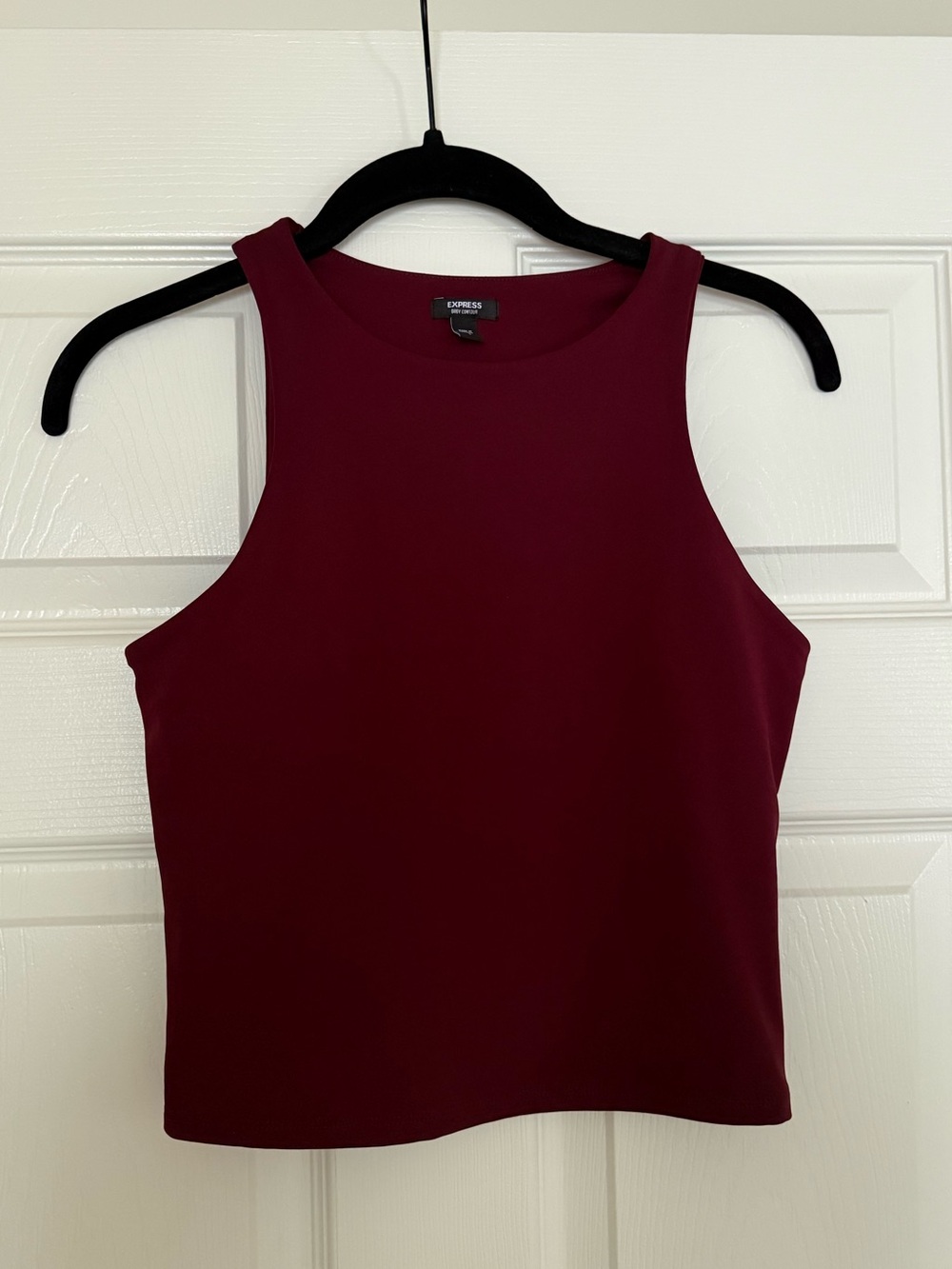 Express “Body Contour Collection” Sleeveless Tank Top - Burgundy/Wine Red
